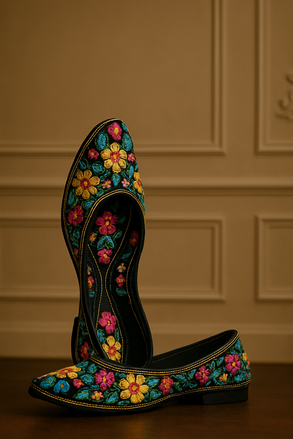 Handcrafted Multicolor Embroidered Jutti